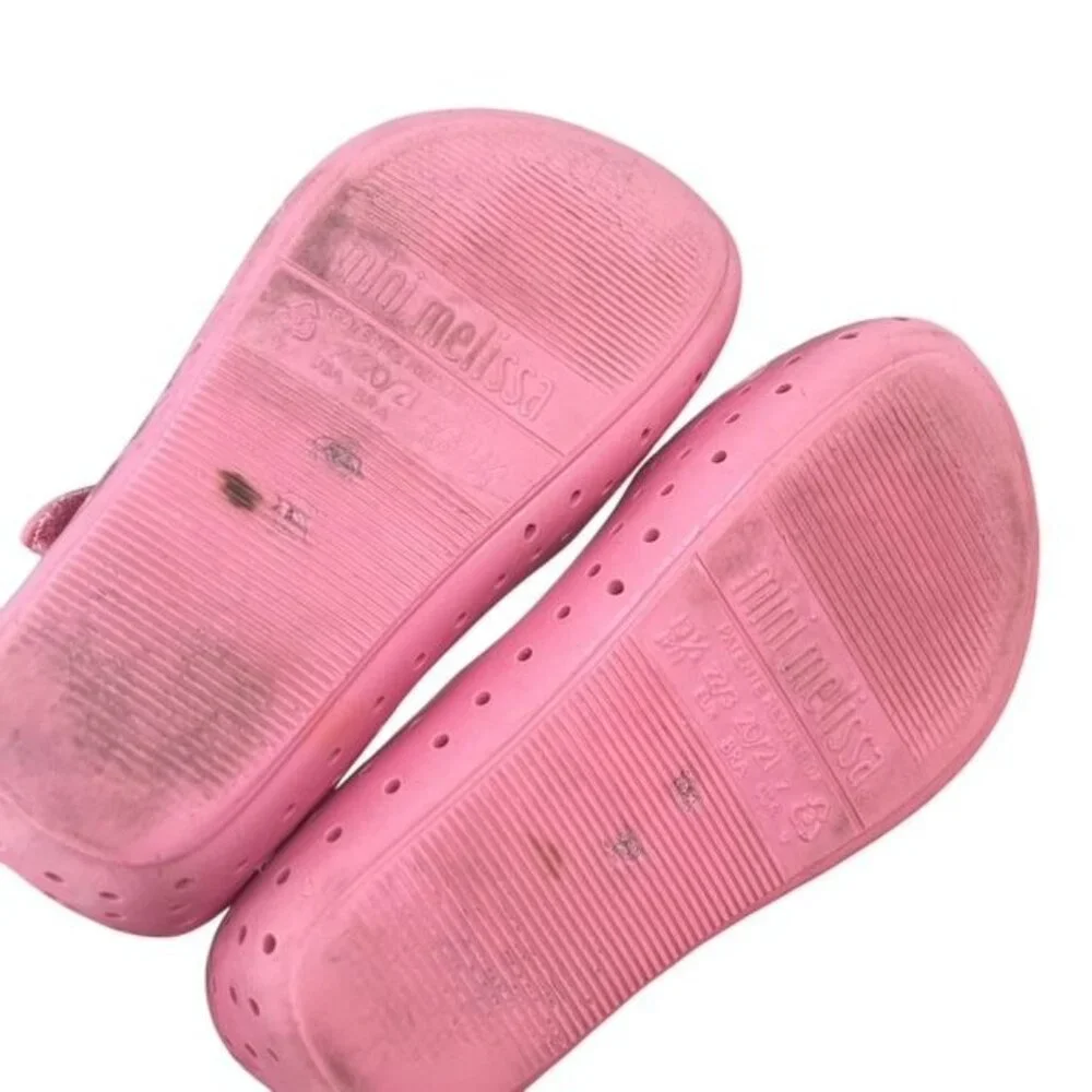 Mini Melissa Mini Furadinha XI Pink Ballet Flats Toddler Size 7